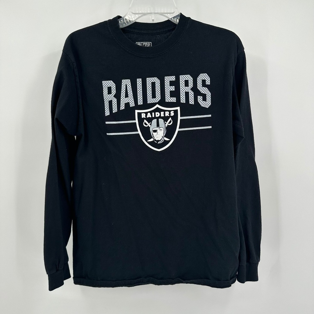 NFL Pro Line Fanatics Las Vegas Raiders Long Sleeve Shirt Mens Sz M Black Cotton